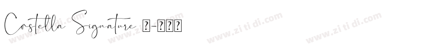 Costella Signature 语字体转换